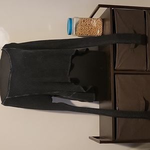 Off shoulder soft sweater with extra long sleeves